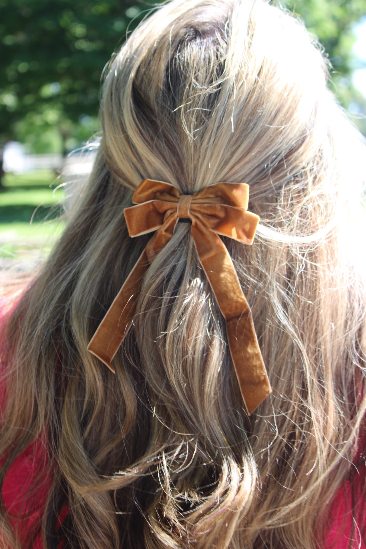 Brown Velvet Double Hair Bow