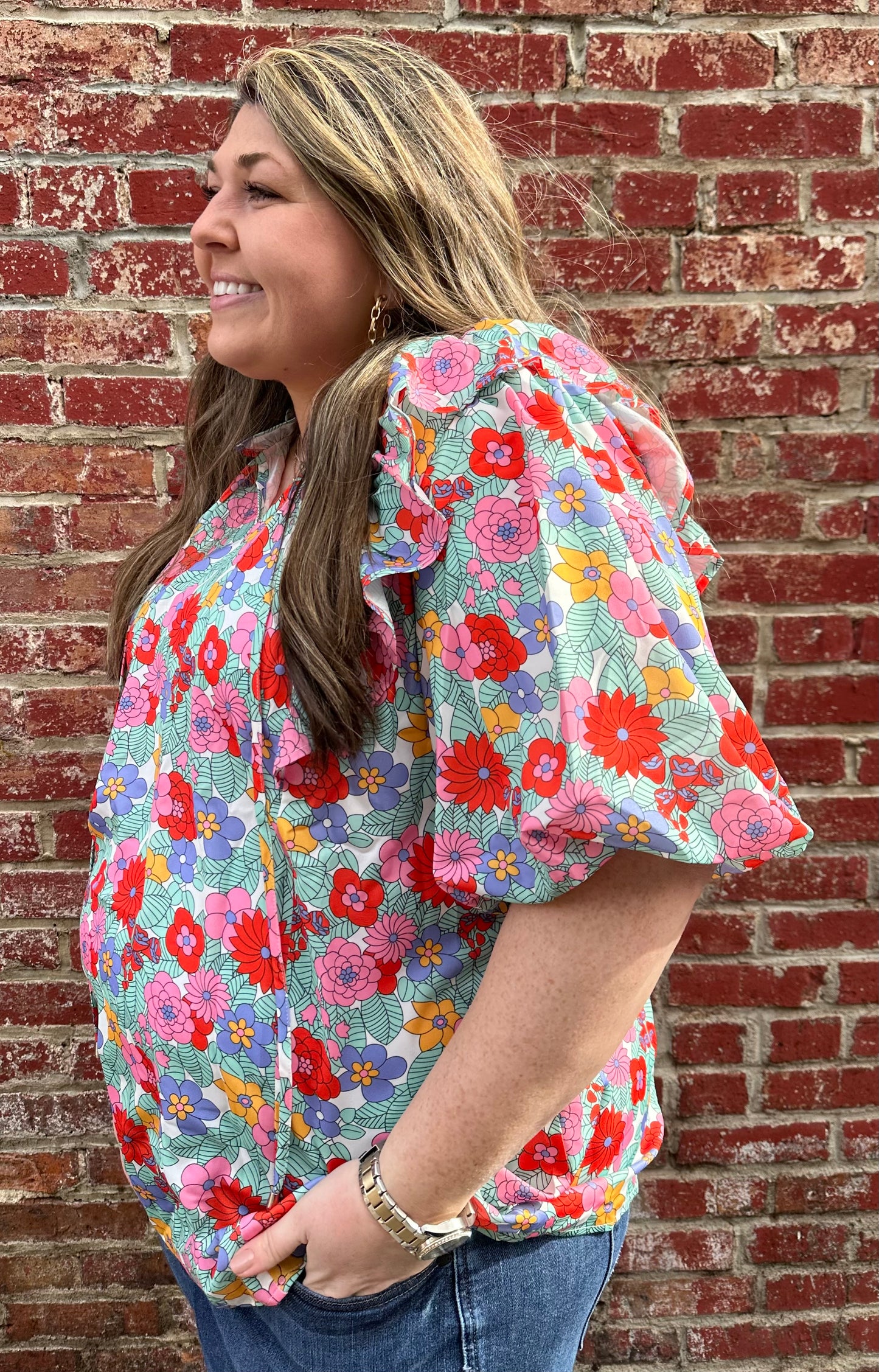 Groovy Floral Blouse