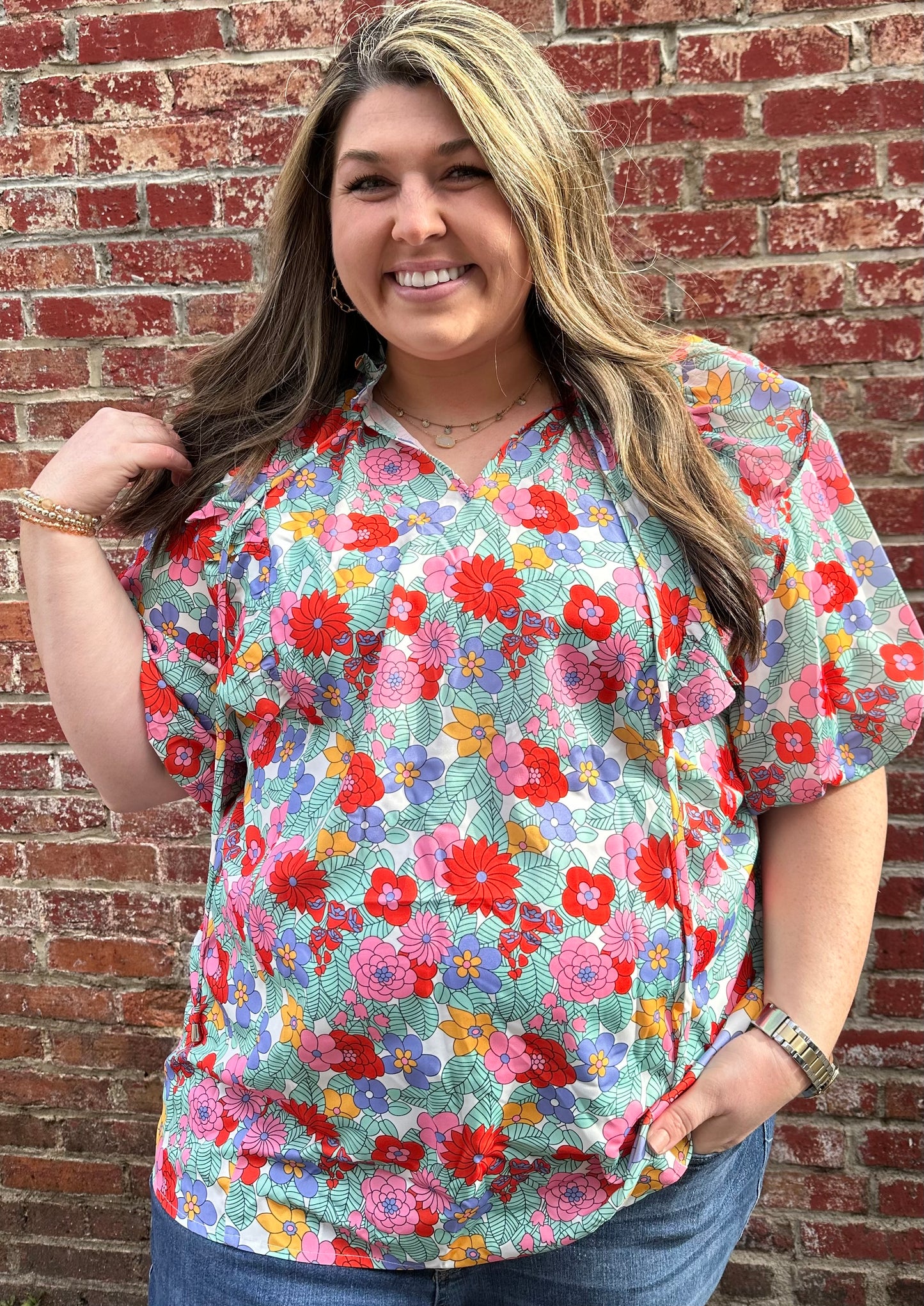 Groovy Floral Blouse