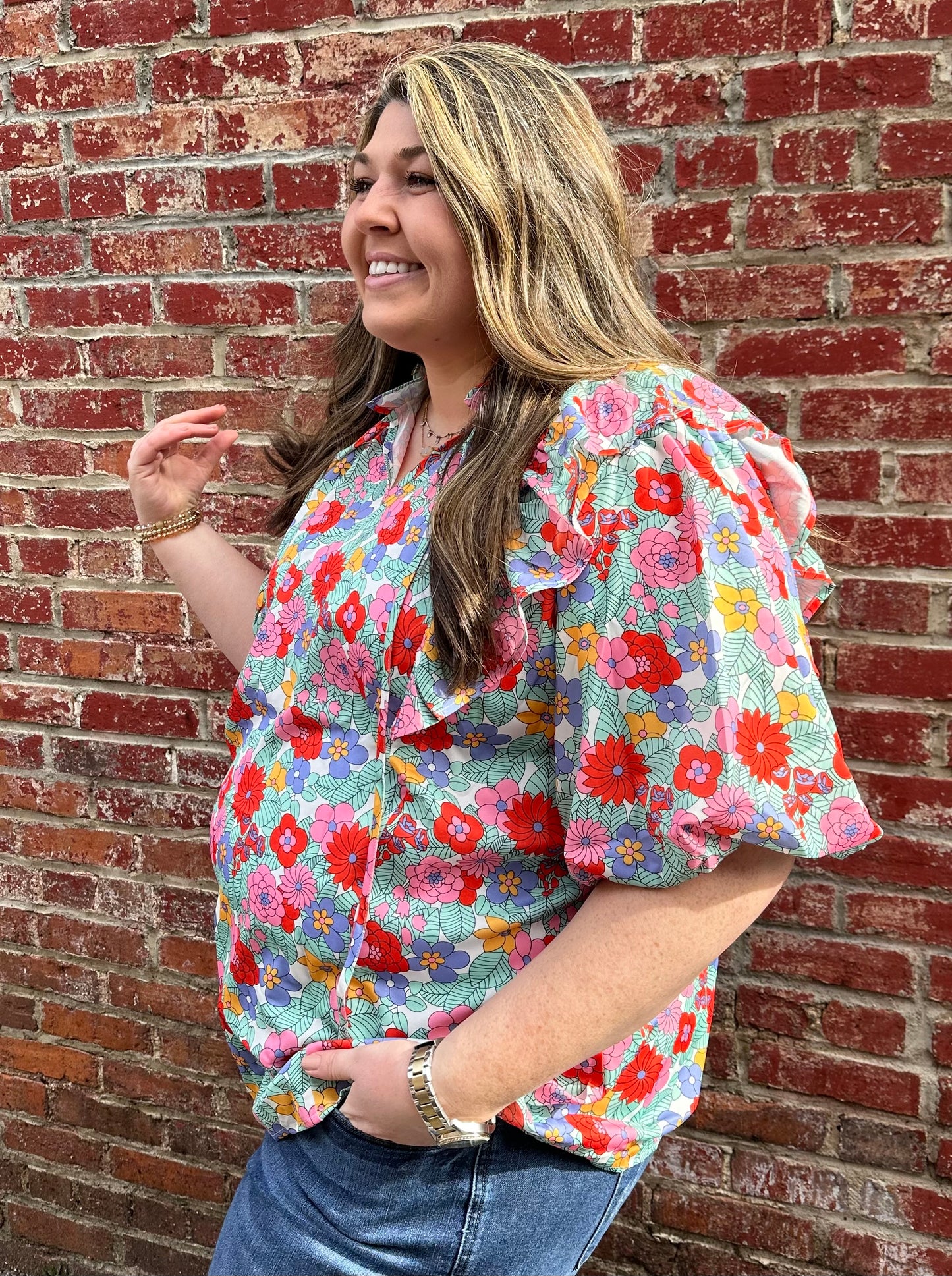 Groovy Floral Blouse